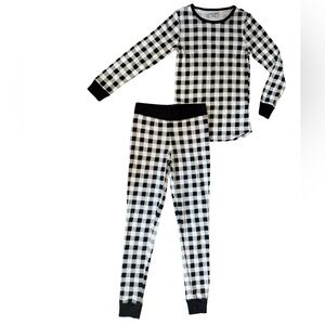 Women’s Black & White Buffalo Check Pajama Set (Like New) Size: XS